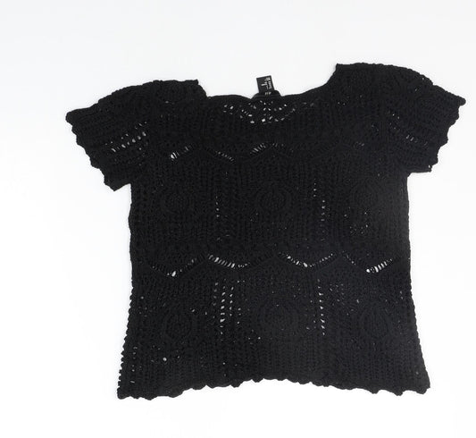 Womens UK Size S H&M Black Pullover Jumper
