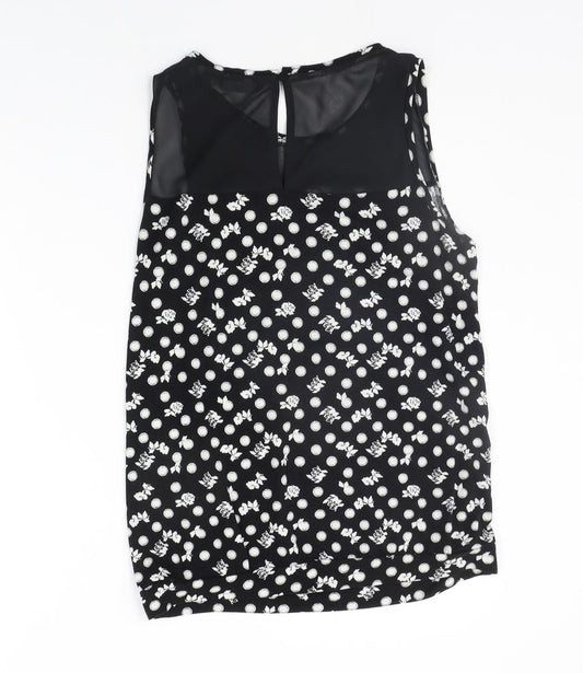 Womens UK Size 10 NEXT Black Basic T-Shirt