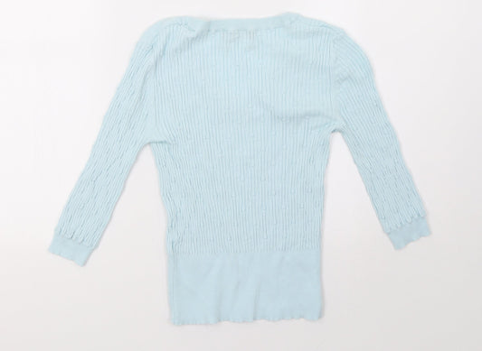 Womens UK Size 8 Marks and Spencer Blue Pullover Sweatshirt