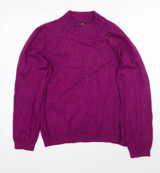 Womens UK Size XL Paramour Purple Pullover Jumper