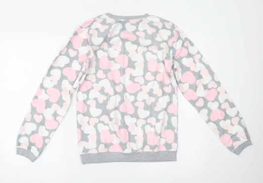 Avenue Womens Grey Animal Print Basic Blouse Size 8