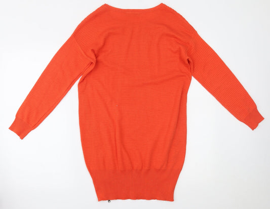 Womens UK Size 8 Select Orange Pullover Jumper