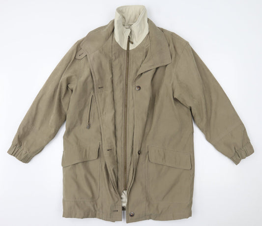 Womens UK Size 10 BHS Beige Parka Coat