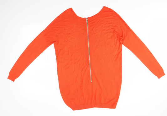 Primark Womens Orange Pullover Jumper Size S