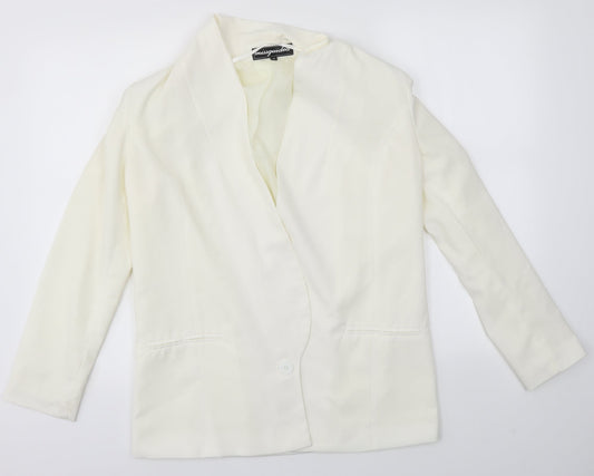 Womens UK Size 10 Missguided Ivory Jacket