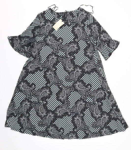 Additional front view of Capsule women’s multicoloured paisley a-line, size UK 12