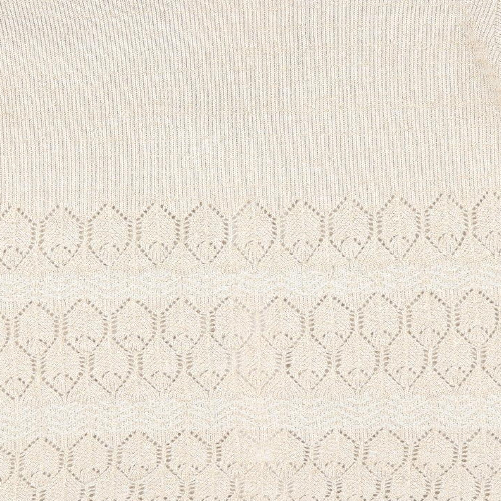 Classics by Berkertex Womens Gold Geometric Cardigan Jumper Size 14 - Subtle glitter effect