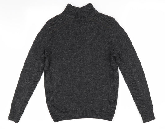 Trait Mens Grey Pullover Jumper Size S