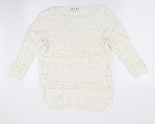 Womens UK Size S NEXT Ivory Pullover Jumper