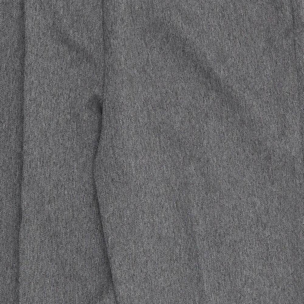 Autonomy Womens Grey Herringbone Trousers Size 20 L26.5 in - Back Elastication