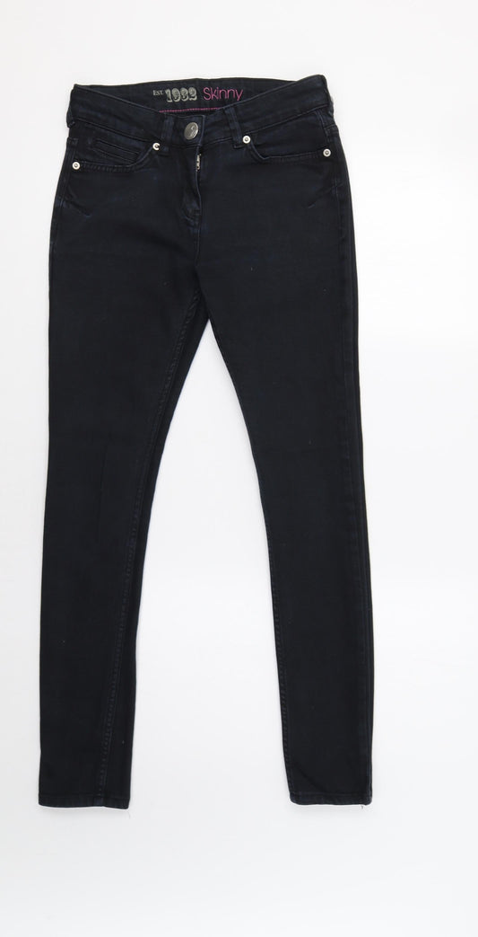 Additional front view of South women’s blue skinny jeans, size UK 8, 30-inch leg