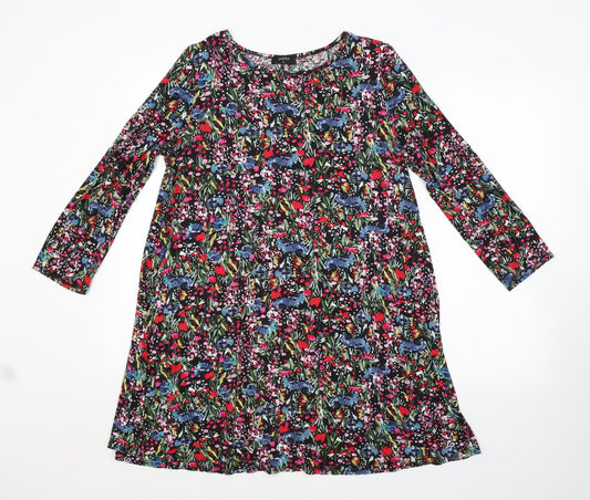 Additional front view of Papaya women’s multicoloured floral a-line, size M