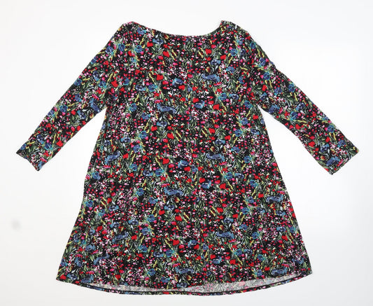 Papaya Womens Multicoloured Floral A-Line Size M