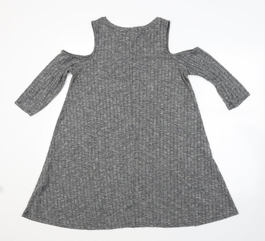 FOREVER 21 Womens Grey A-Line Size L