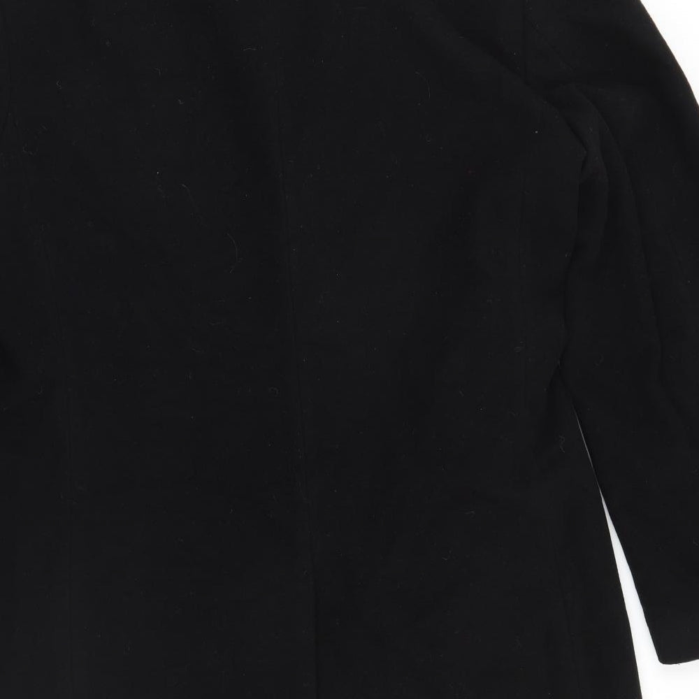 Mens UK Size Preworn Black Overcoat