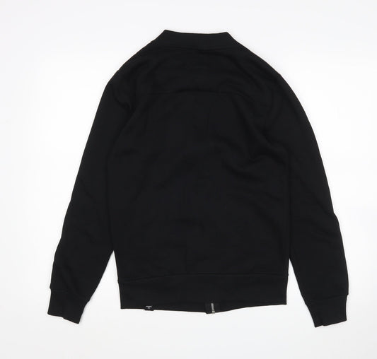 Mens UK Size XS Cedar Wood State Black Full Zip Sweatshirt