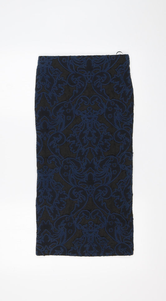 Additional front view of River Island women’s multicoloured paisley straight & pencil skirt, size UK 6