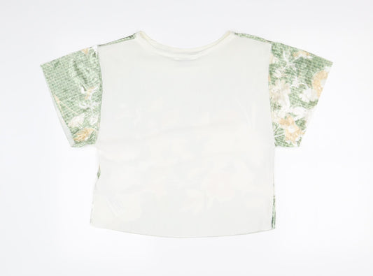 Womens UK Size S Zara Multicoloured Basic T-Shirt