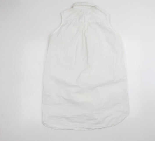 Womens UK Size 18 H&M White Basic Button-Up
