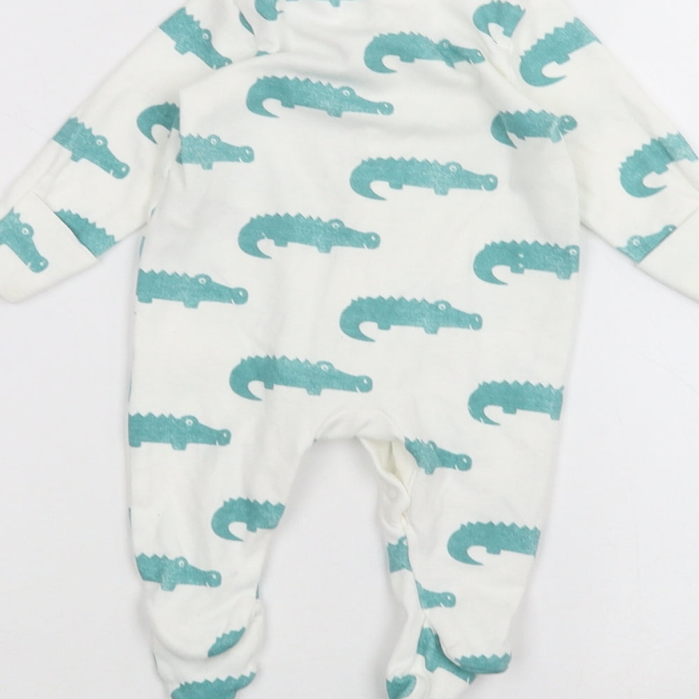 Marks and Spencer Baby White Coverall One-Piece Size 0-3 Months