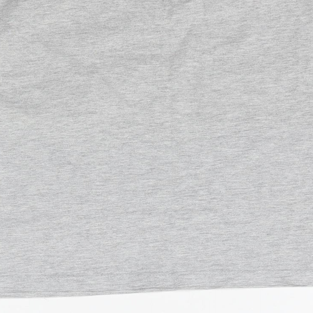 Brand and care label for Primark women’s grey cropped t-shirt size 2xs - friends