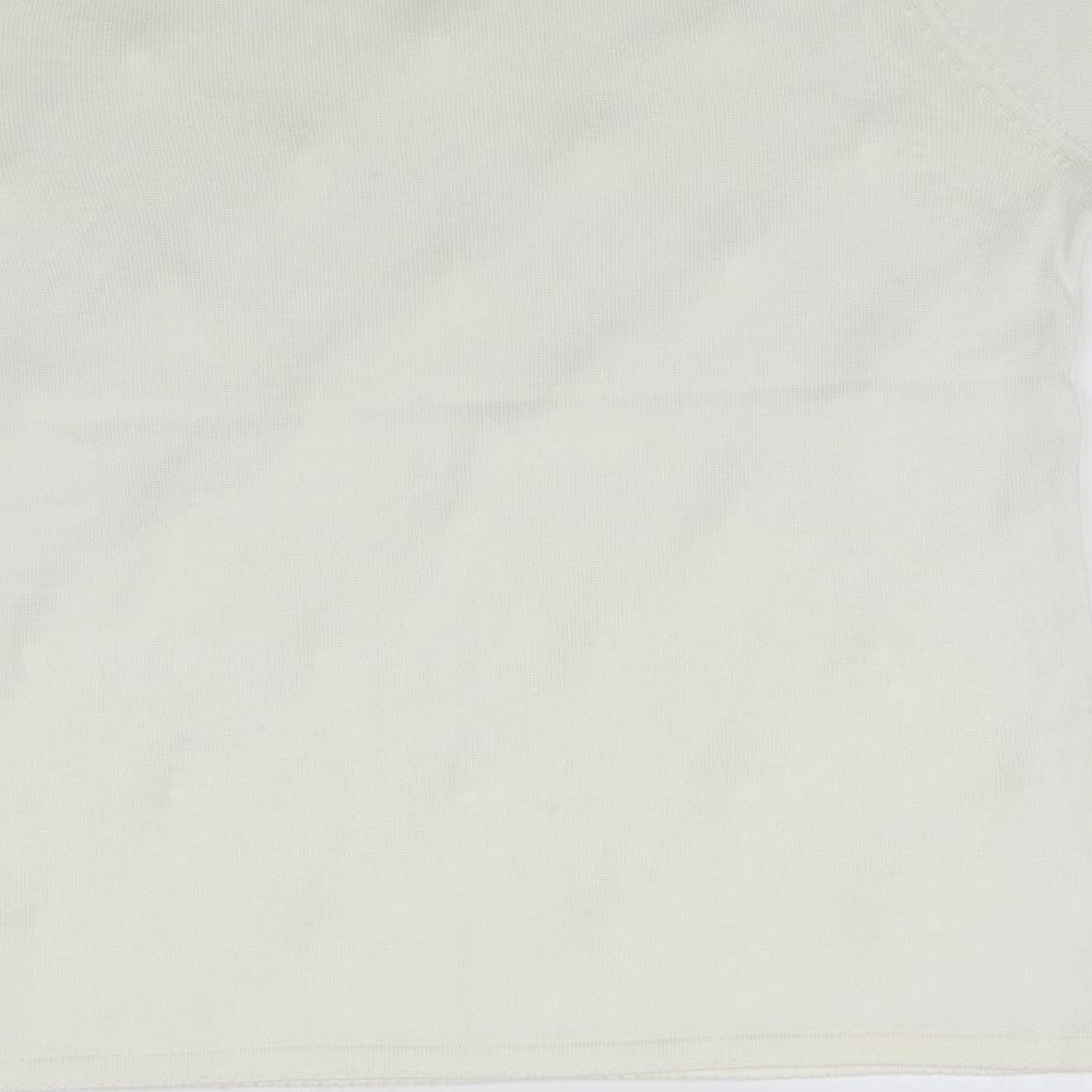 Womens UK Size M Preworn Ivory Basic Blouse