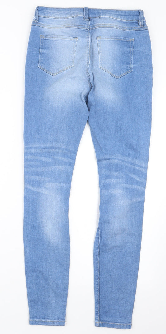 Denim Co. Womens Blue Denim Straight Jeans Size 10 L28 in