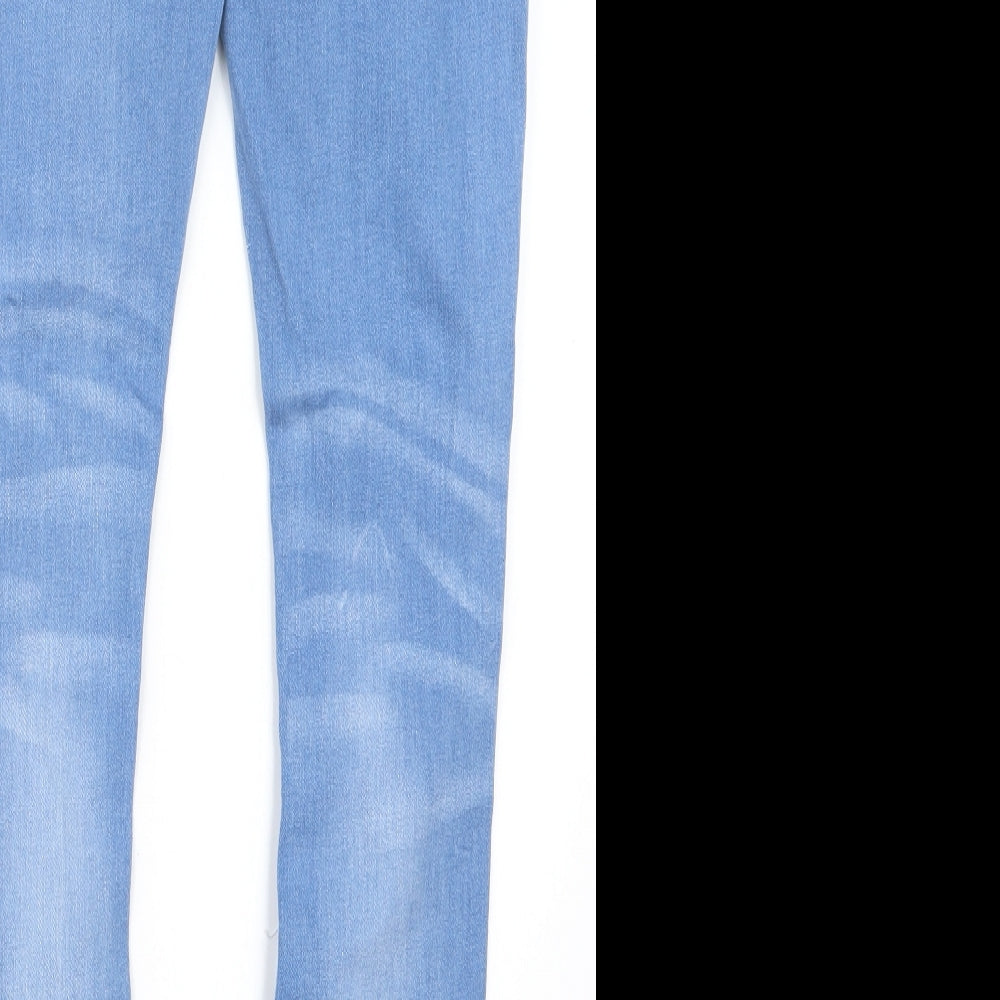 Denim Co. Womens Blue Denim Straight Jeans Size 10 L28 in