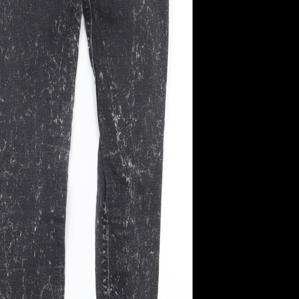 Divided by H&M Womens Black Denim Straight Jeans Size 8 L30 in