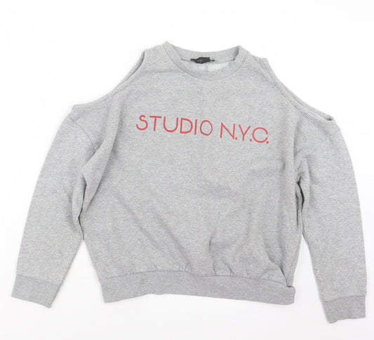 Womens UK Size 8 Atmosphere Grey Pullover Jumper