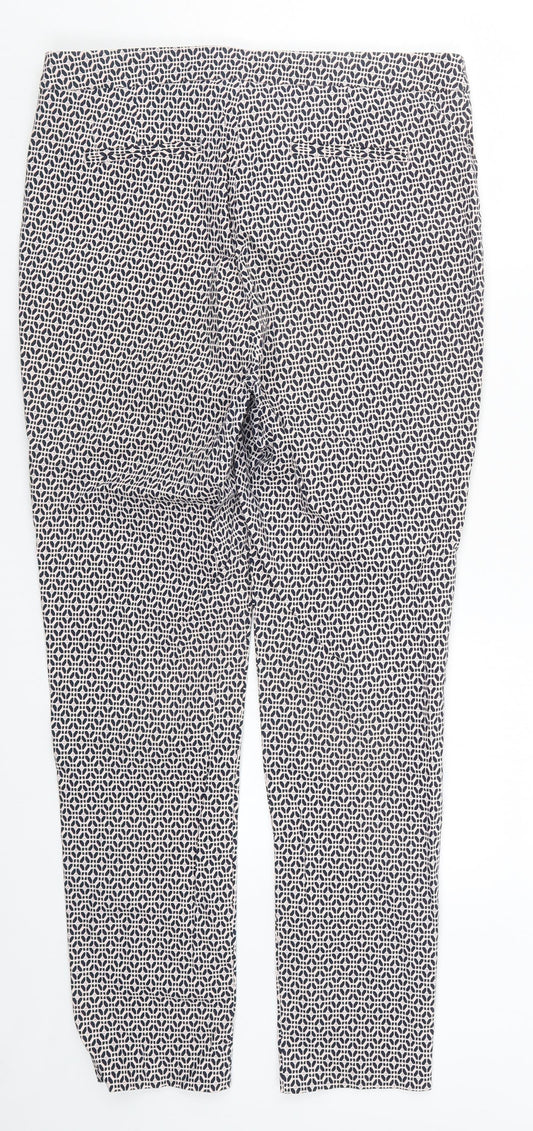 F&F Womens Pink Geometric Trousers Size 10 L27 in