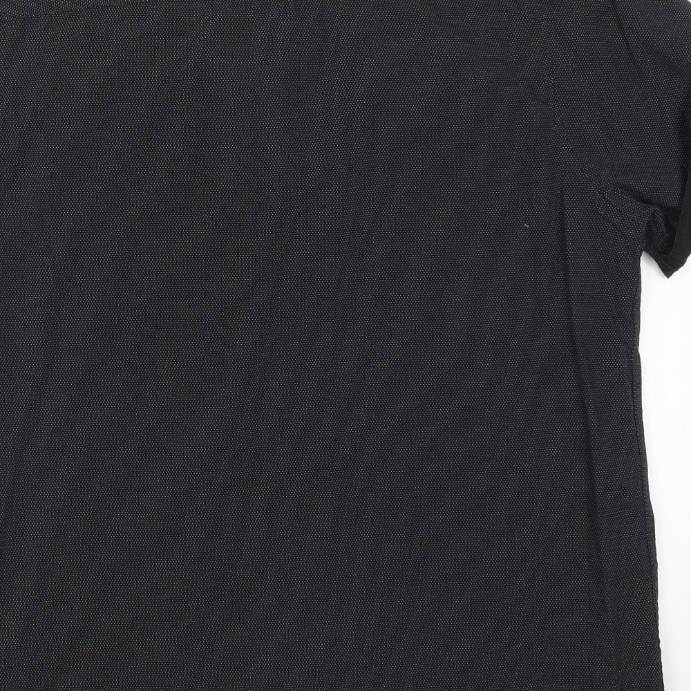 Mens UK Size L Cedar Wood State Grey Button-Up Short Sleeve Casual Shirt