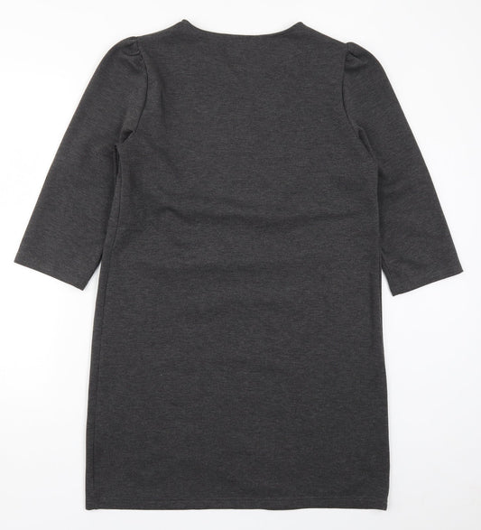 New Look Womens Grey T-Shirt Dress Size 12