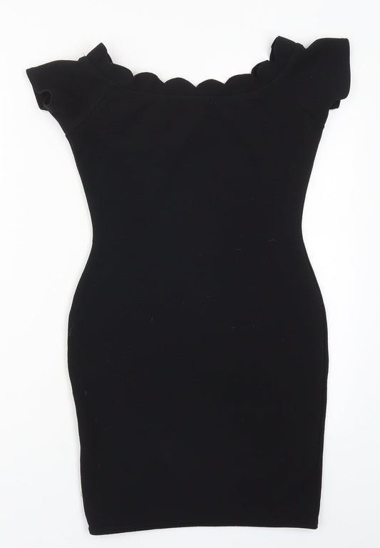 Boohoo Womens Black Mini Size 10