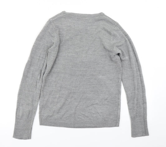 Primark Womens Grey Knit Pullover Jumper Size 2XS