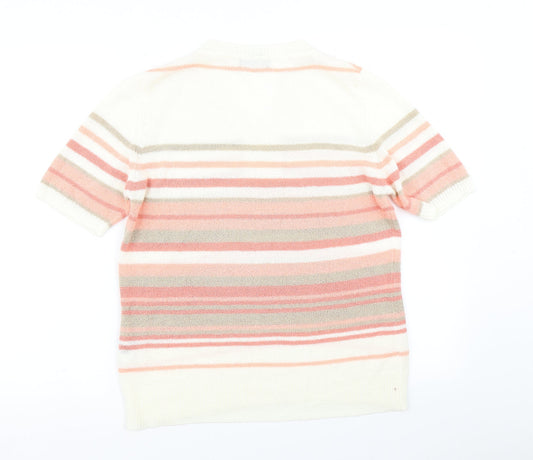 Womens UK Size S BM White Pullover Jumper