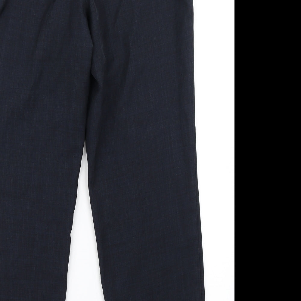 Brand and care label for Classics women’s blue dress pants trousers, size UK 10, 27-inch leg