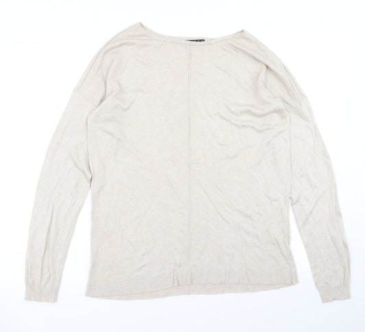 Womens UK Size 12 Atmosphere Beige Pullover Jumper
