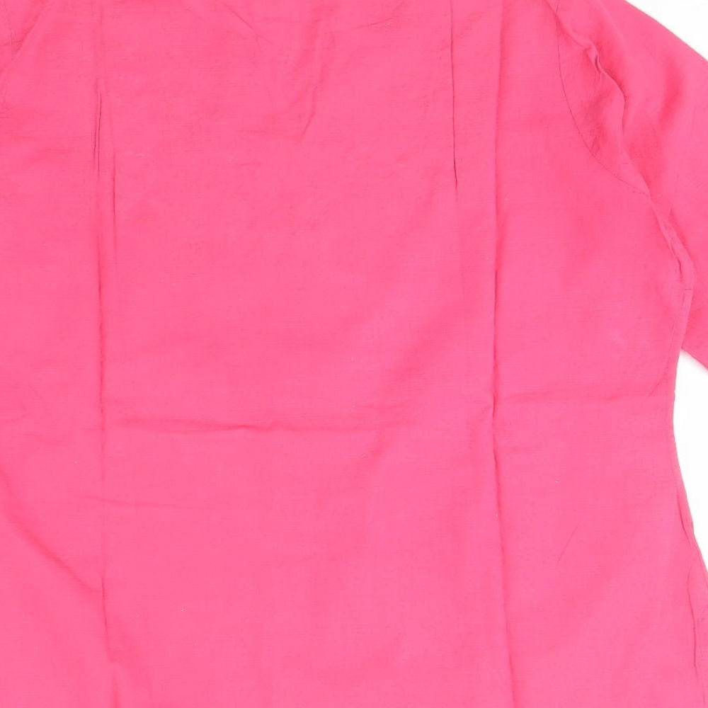 Womens UK Size S Preworn Pink Basic Blouse