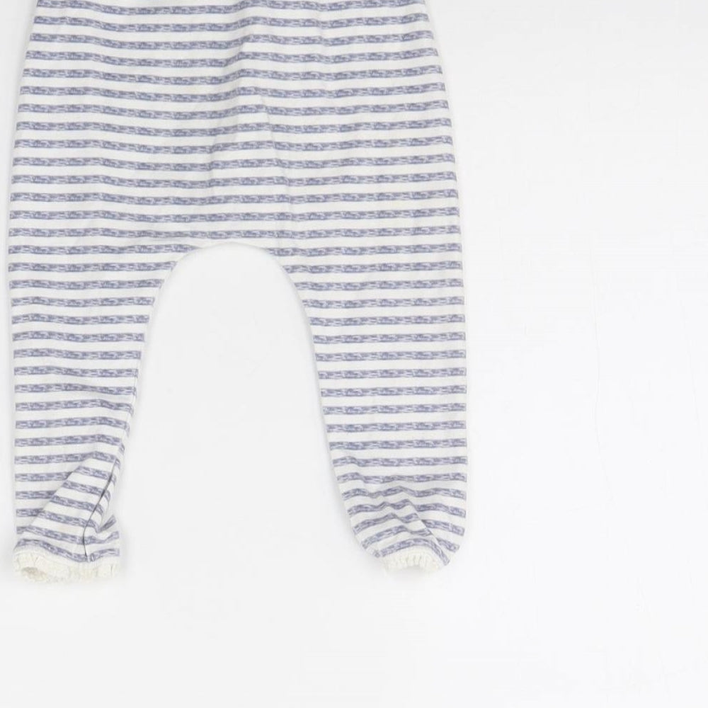 NEXT Girls Blue Striped Capri Leggings Size 9 Months