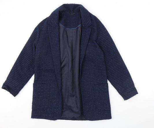 M&Co Womens Blue Jacket Size 10