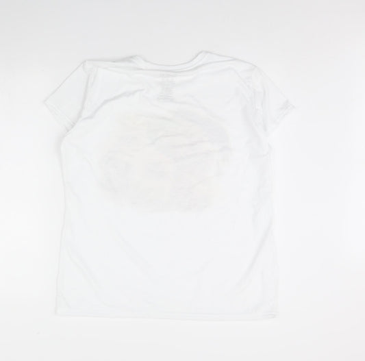 Womens UK Size XL Gildan White Basic T-Shirt