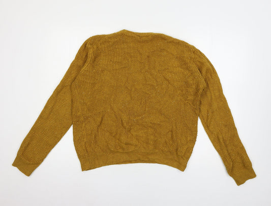 Womens UK Size L Cedar Wood State Yellow Pullover Jumper
