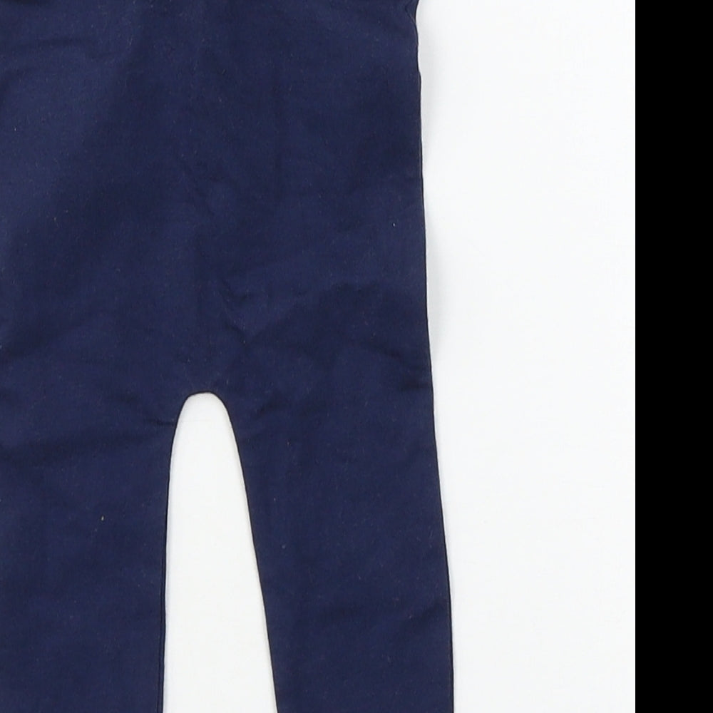 F&F Girls Blue Jersey Jogger Trousers Size 6-9 Months