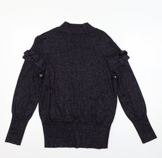 George Womens Purple Knit Pullover Jumper Size 14