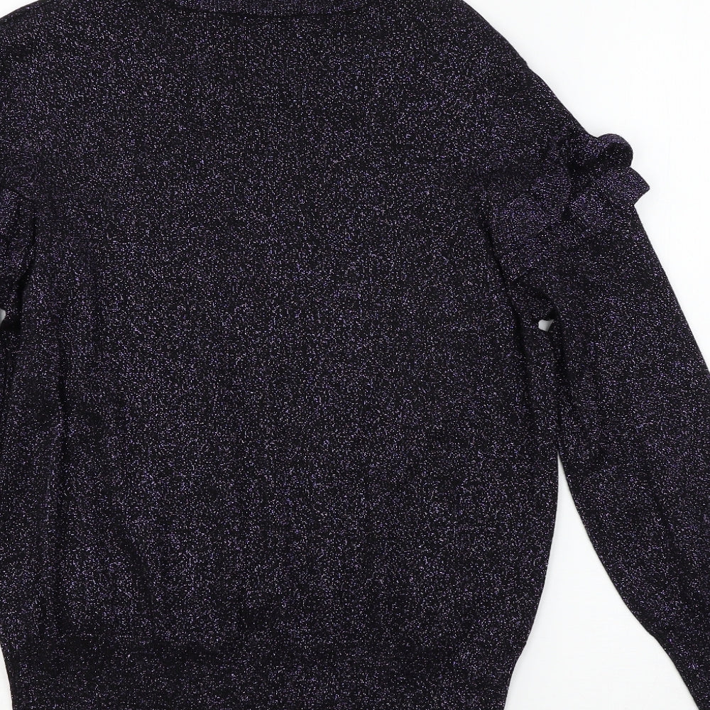 George Womens Purple Knit Pullover Jumper Size 14