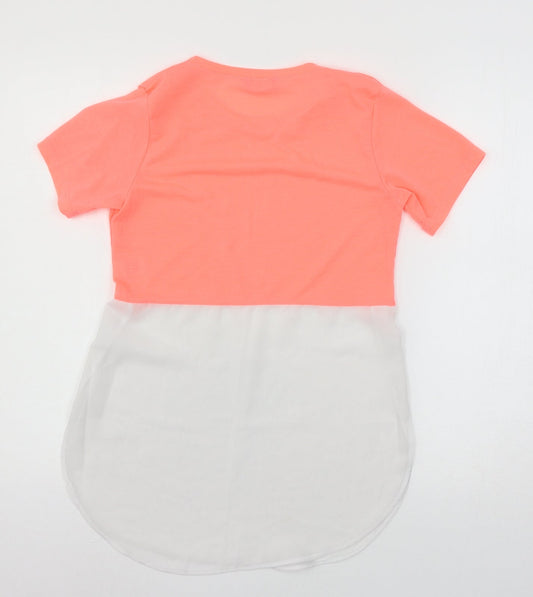 Womens UK Size 8 Select Pink Basic T-Shirt