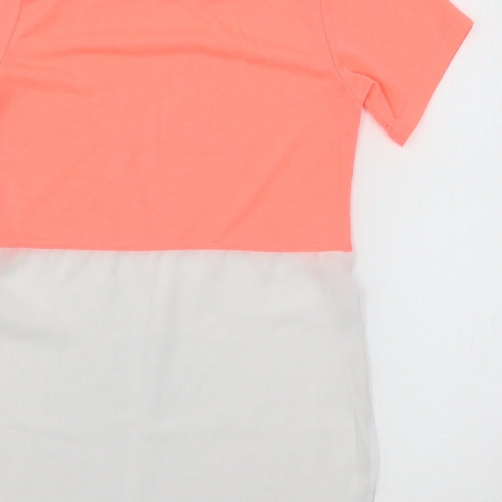 Womens UK Size 8 Select Pink Basic T-Shirt