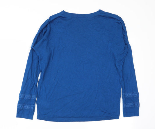 Womens UK Size S M&S Blue Pullover Jumper