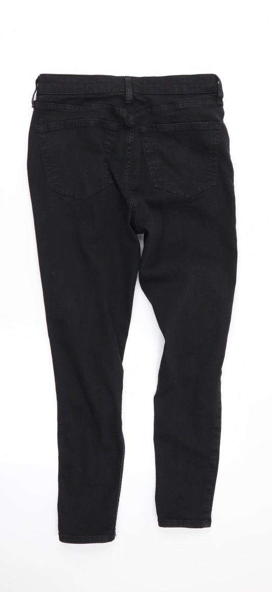 Topshop Womens Black Skinny Jeans Size 30 in L30 in - RIPPED JEANS